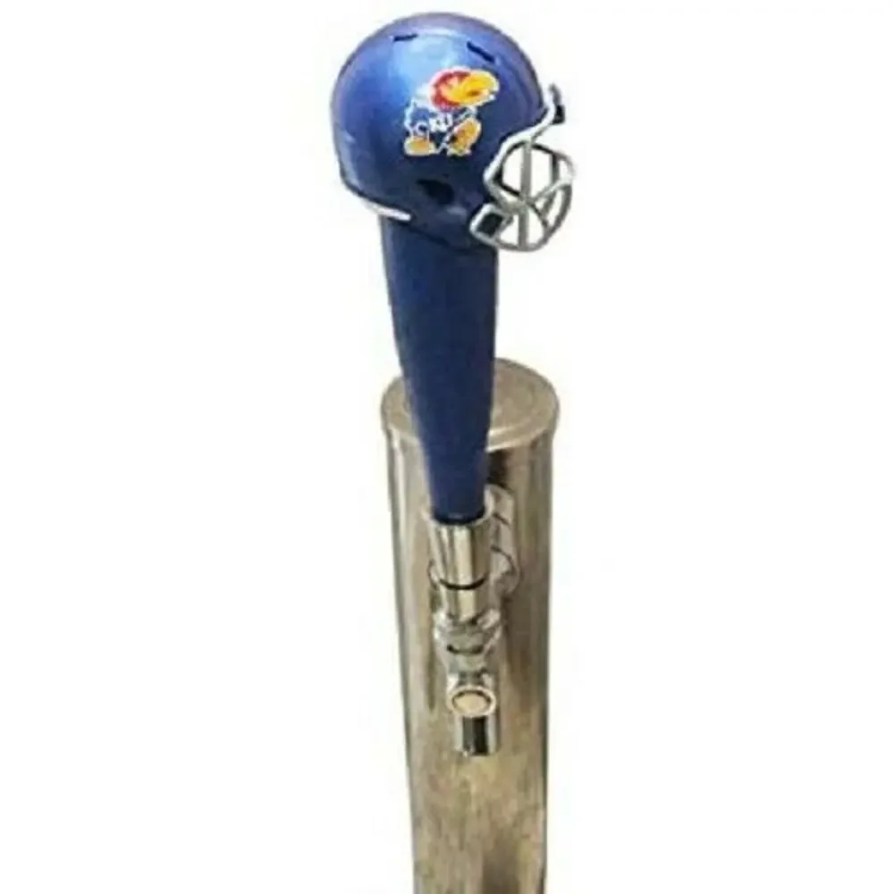 NCAA Kansas Jayhawks Tap Handle Football Kegerator Pub Ale Pull Brew Beer Wood